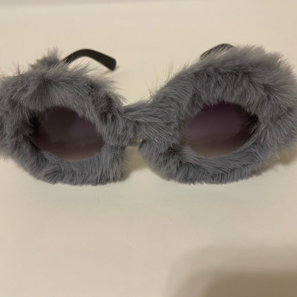 Trendy Sunglasses Punk Soft Fur Celebrity UV400 Handmade Sunglasses GRAY - Picture 1 of 7